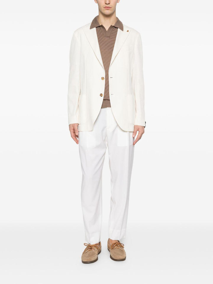 Pantaloni Portobello  plissé naturale 