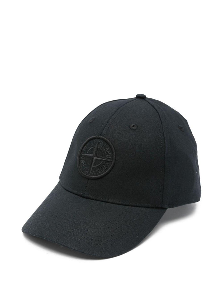 Cappello da baseball nero con logo 