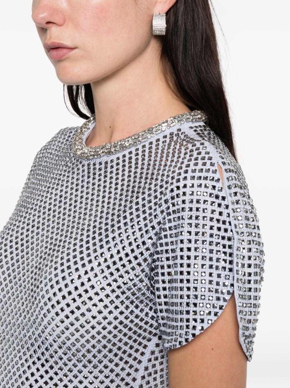 Abito midi con strass 