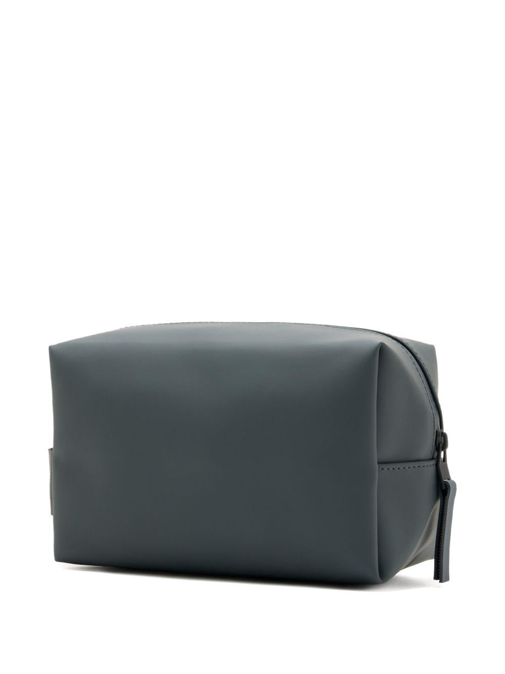 Pouch piccola dark grey con logo goffrato 