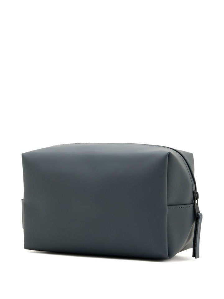 Pouch piccola dark grey con logo goffrato 