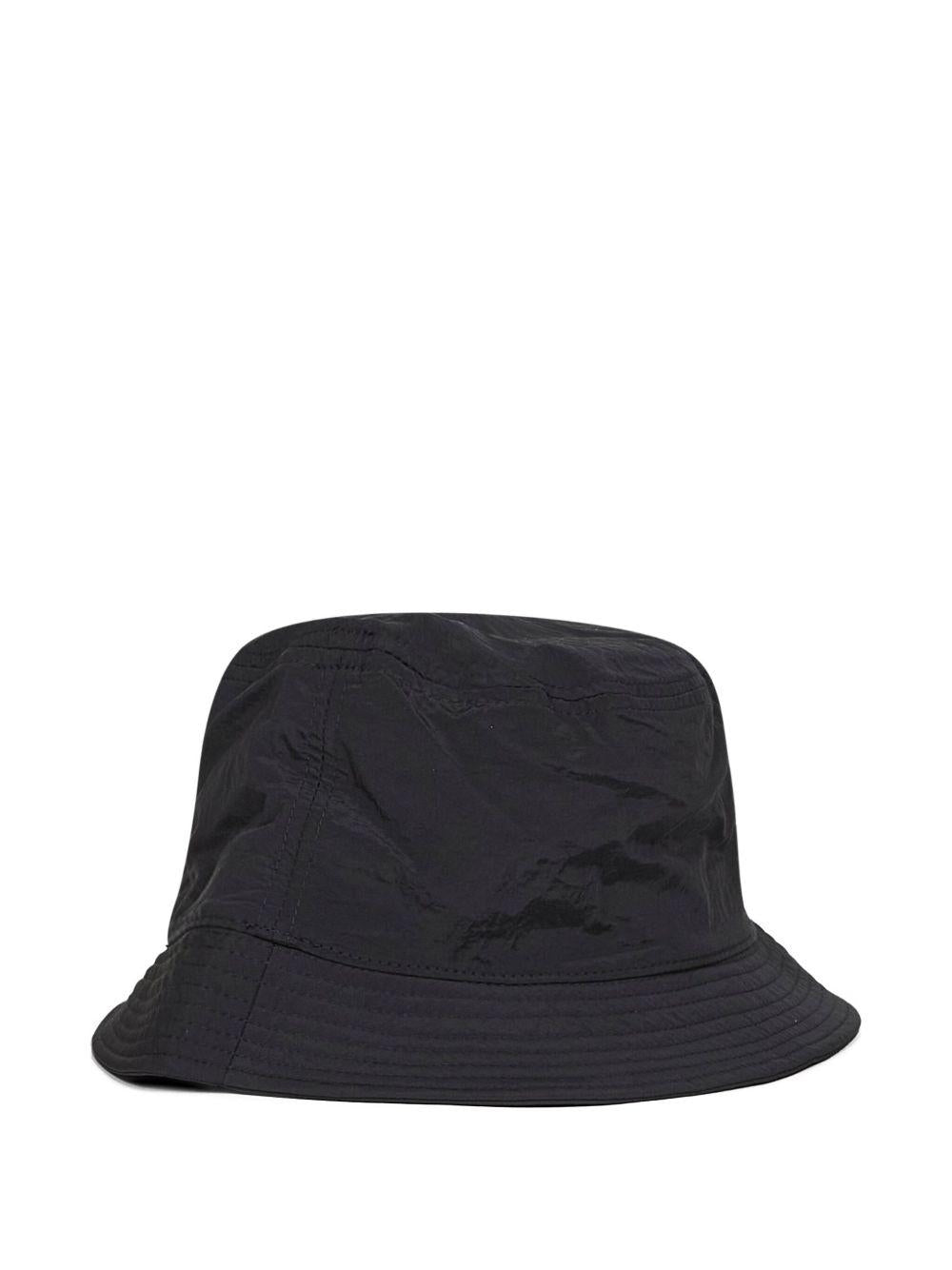Cappello bucket nero con logo 