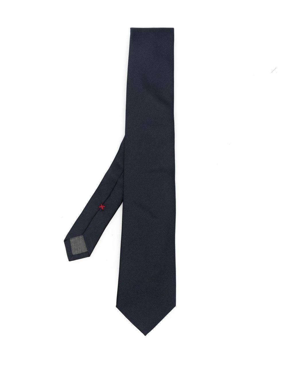 Blue satin tie