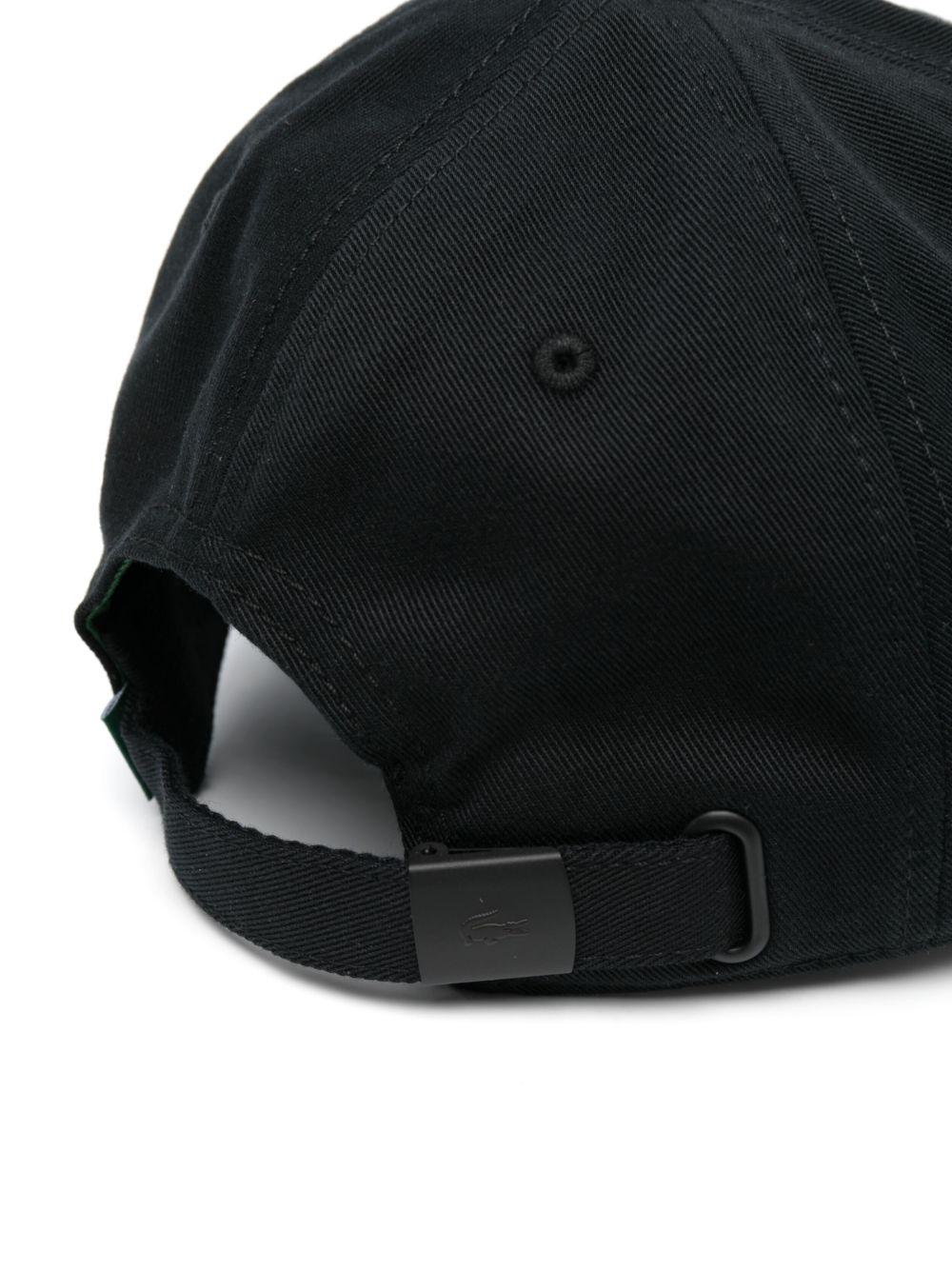 Cappello da baseball nero con applicazione logo 