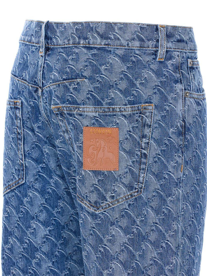 Pantaloni blu cinque tasche 