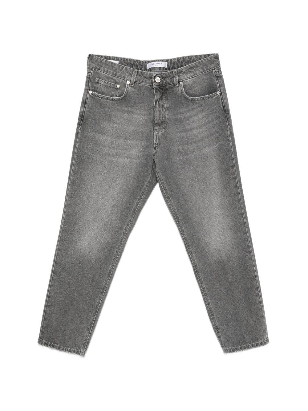 Jeans denim grigio dritti 