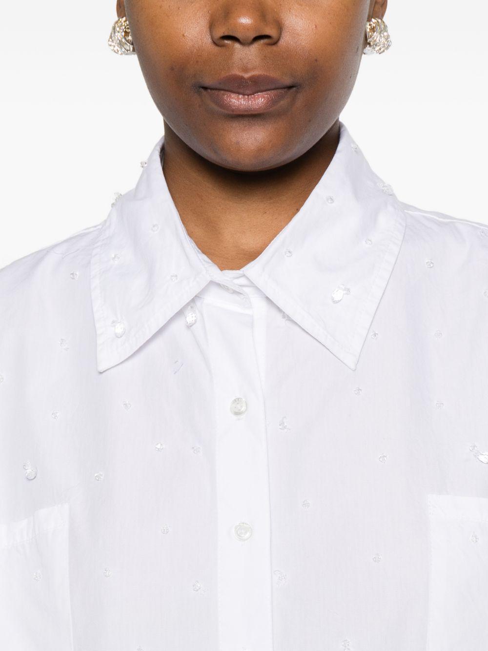 Camicia corta con perline 