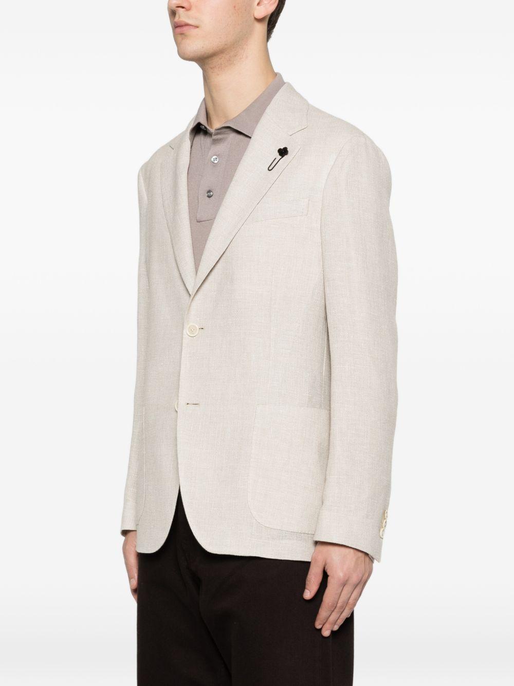 Blazer patch-pocket beige sabbia 