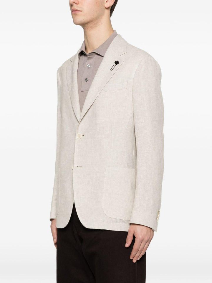 Blazer patch-pocket beige sabbia 