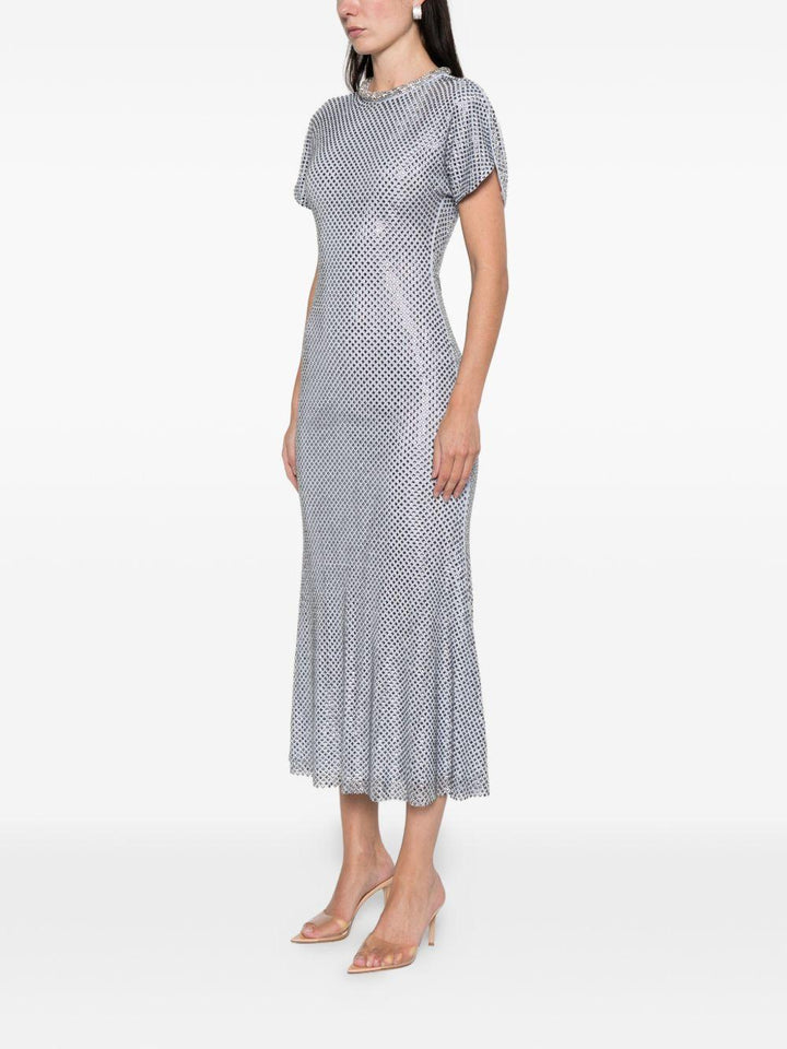 Abito midi con strass 
