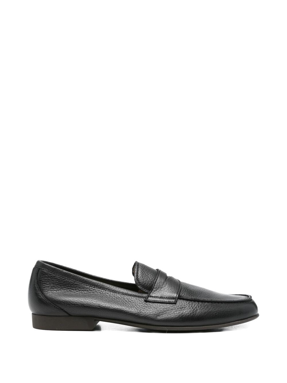 Mocassino nero in pelle 