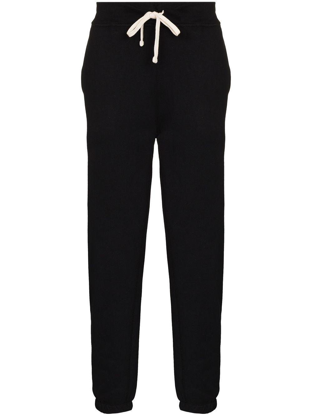 Pantaloni sportivi affusolati neri Polo Pony 