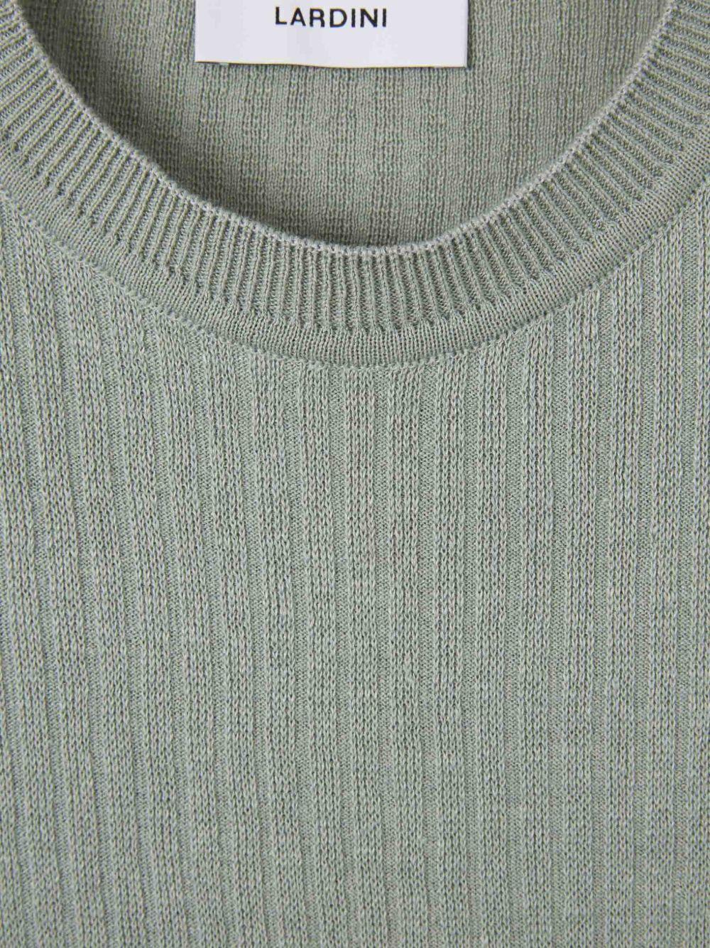 Girocollo in cotone verde polvere 