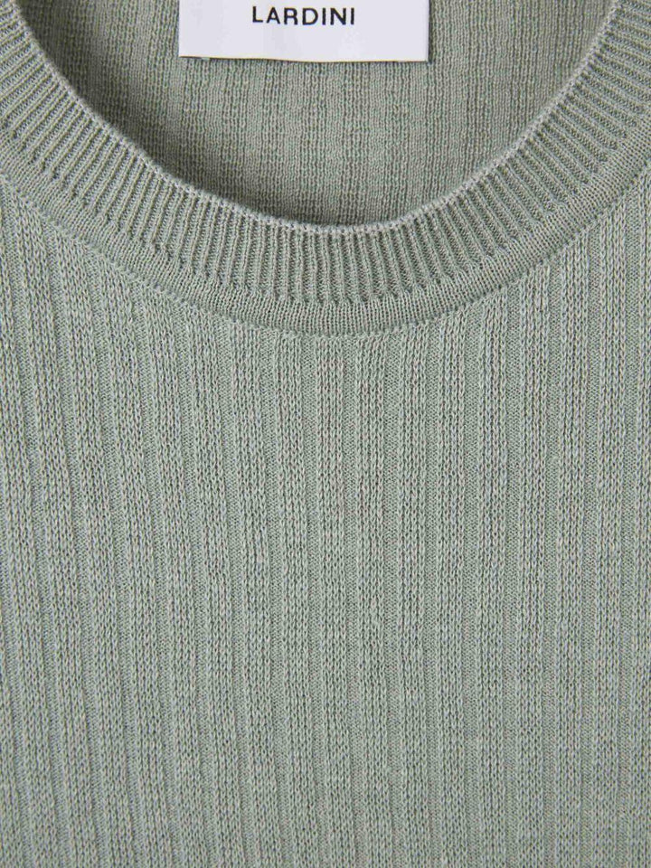 Girocollo in cotone verde polvere 