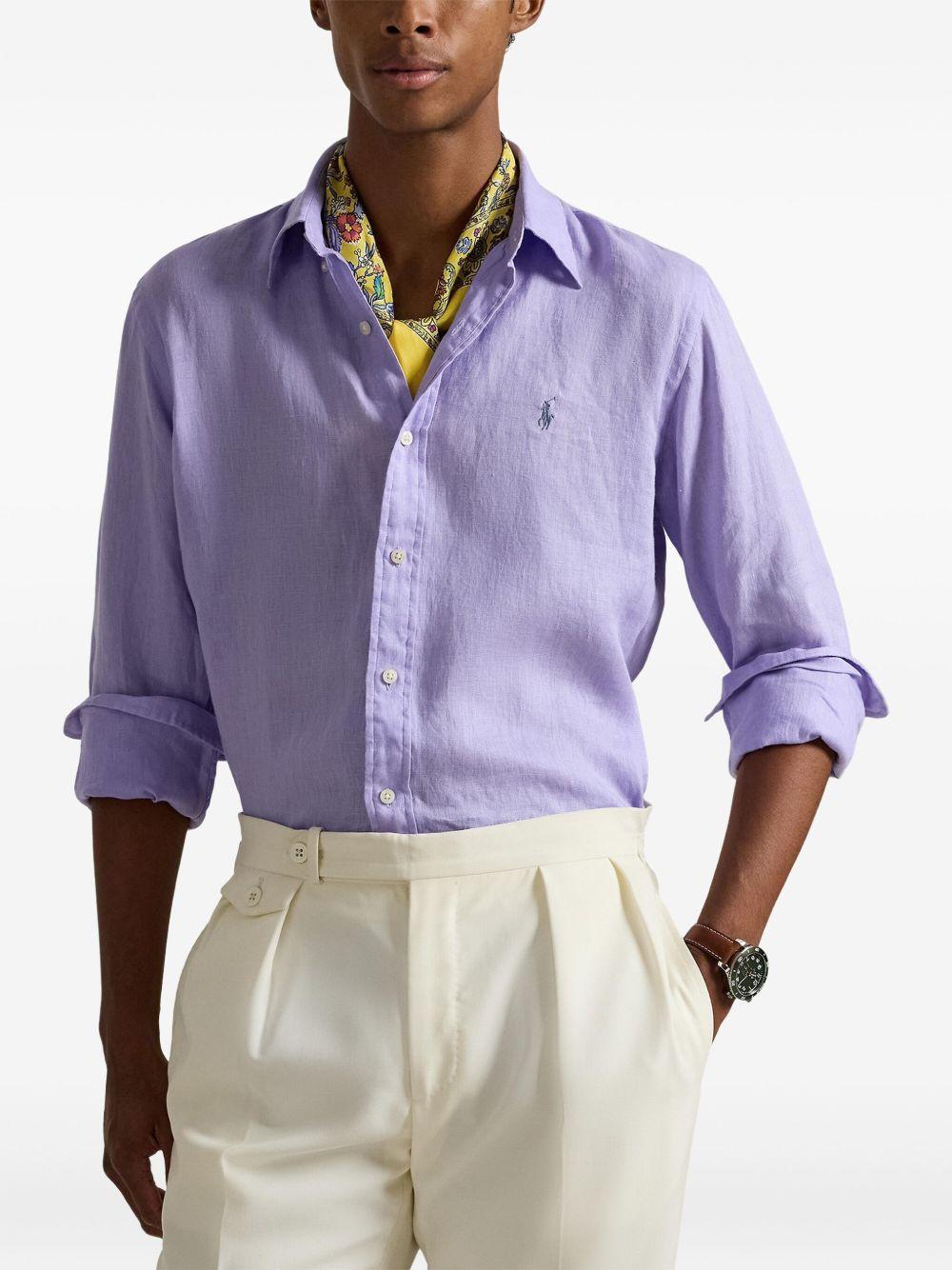Camicia a maniche lunghe lavanda 