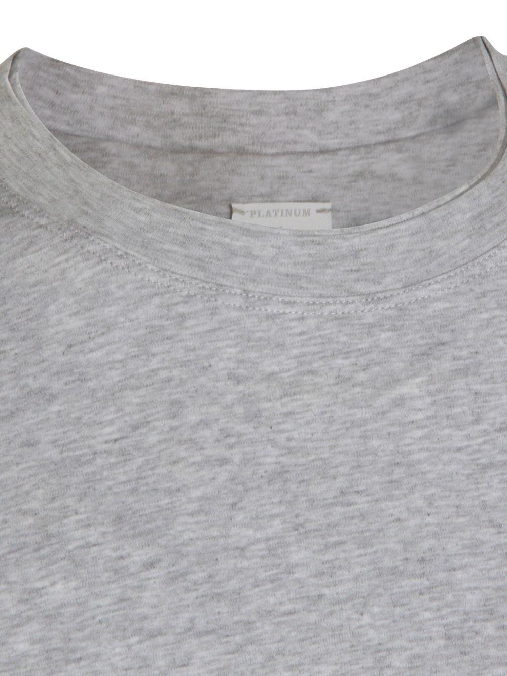 T-shirt girocollo a maniche corte grigio 