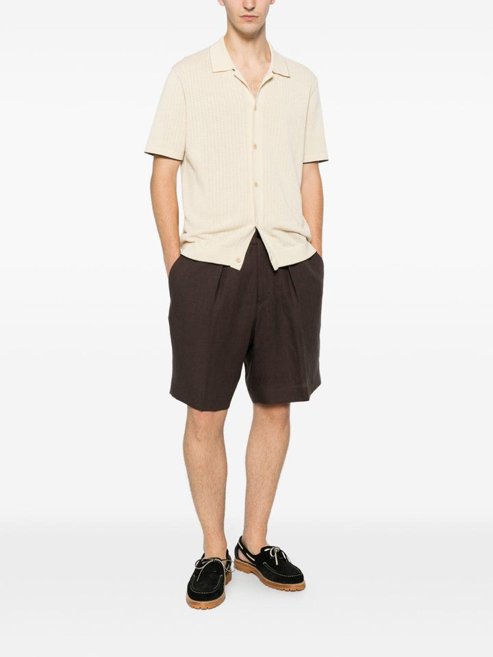 Shorts con pinces cacao 