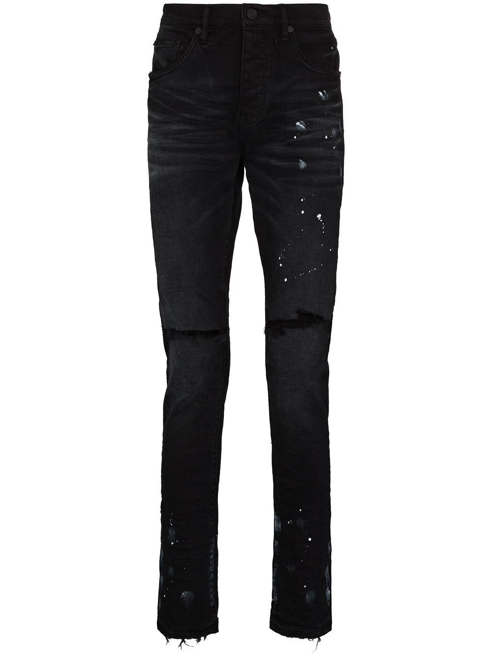 Jeans skinny effetto vernice 