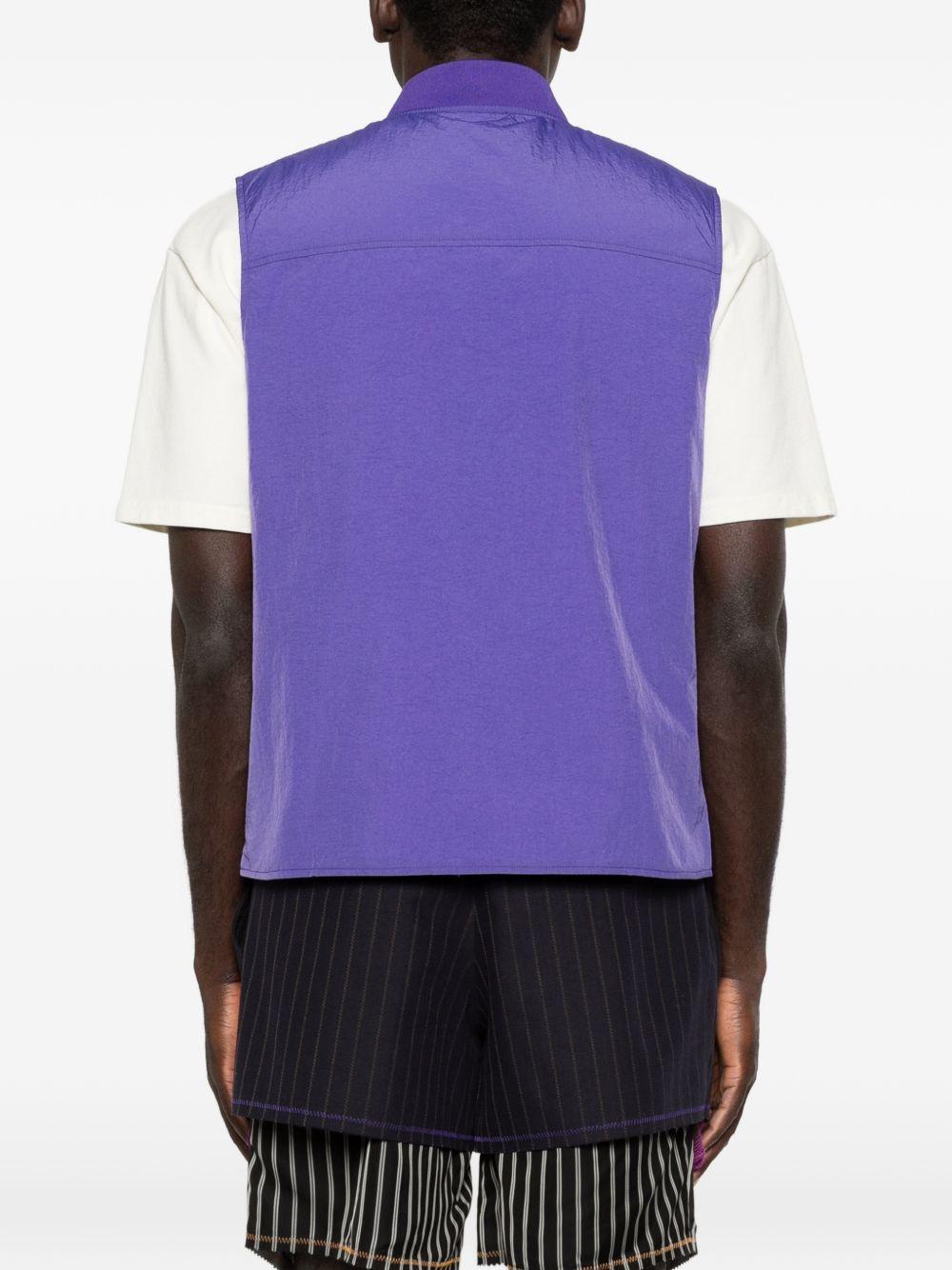 Gilet viola con logo 