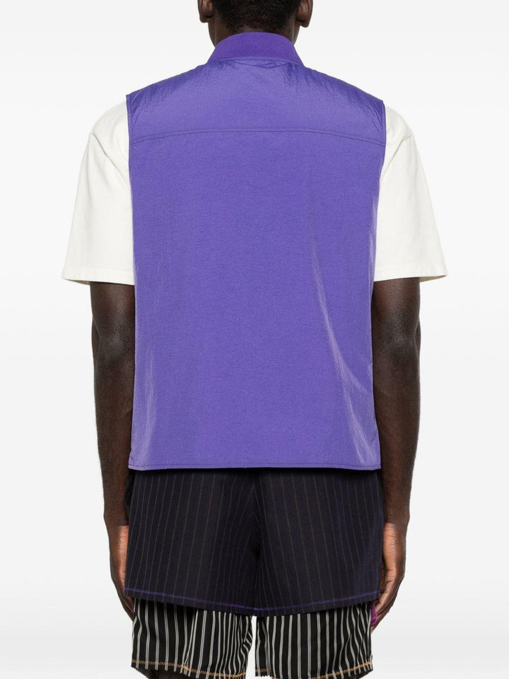 Gilet viola con logo 