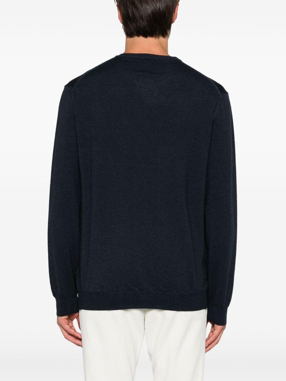 Maglione in lana blu scuro 