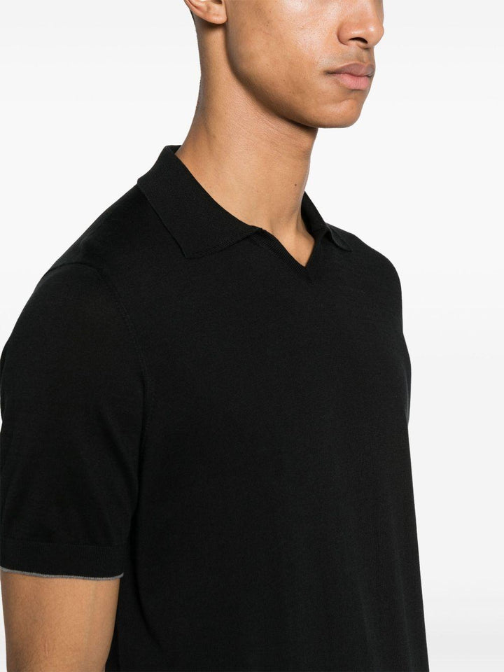 Polo a maniche corte nero 