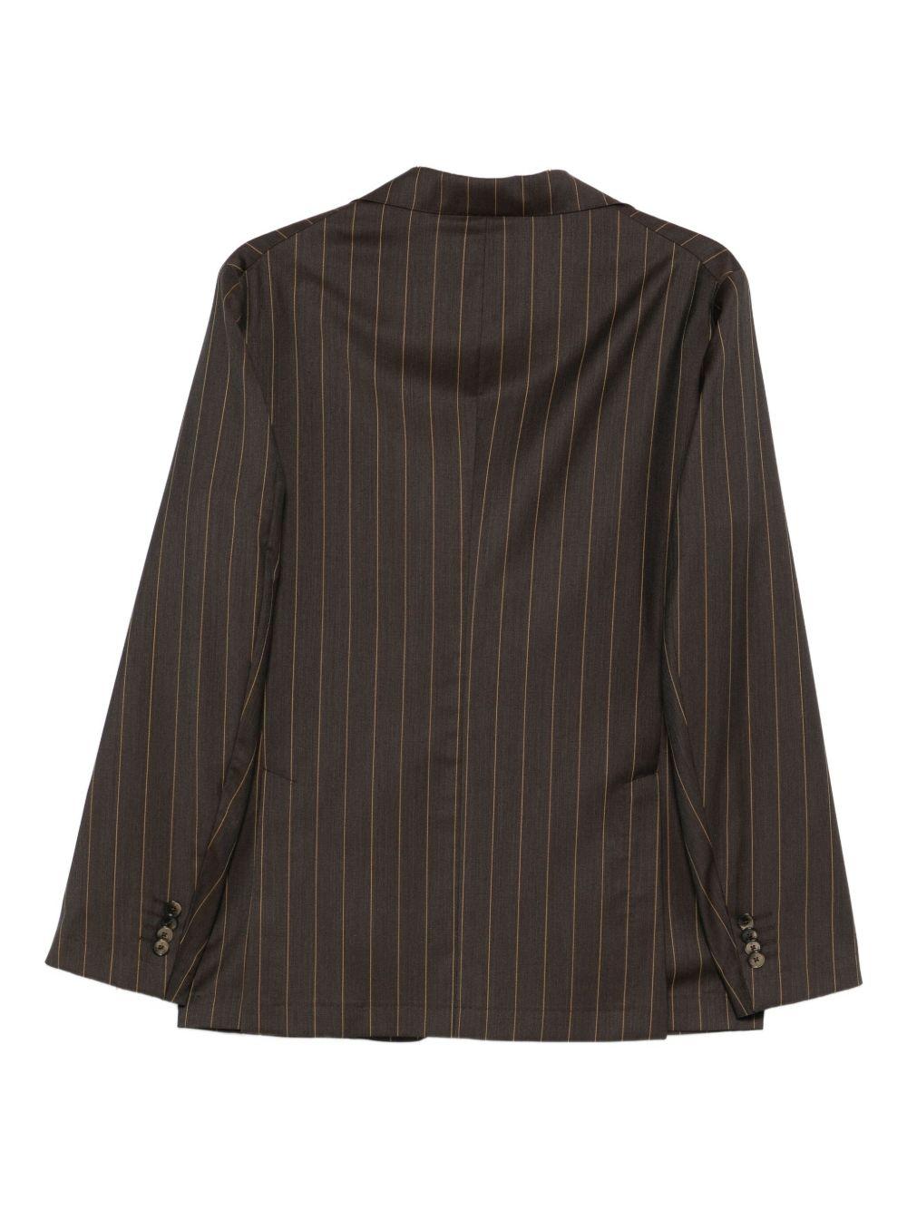 Blazer gessato marrone 