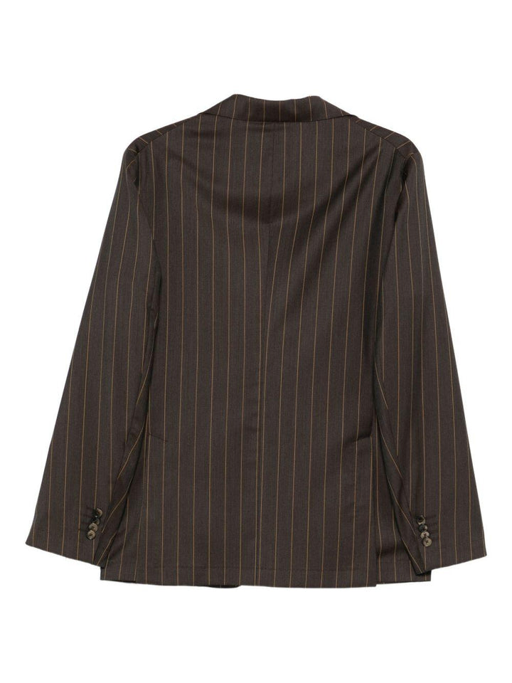 Blazer gessato marrone 