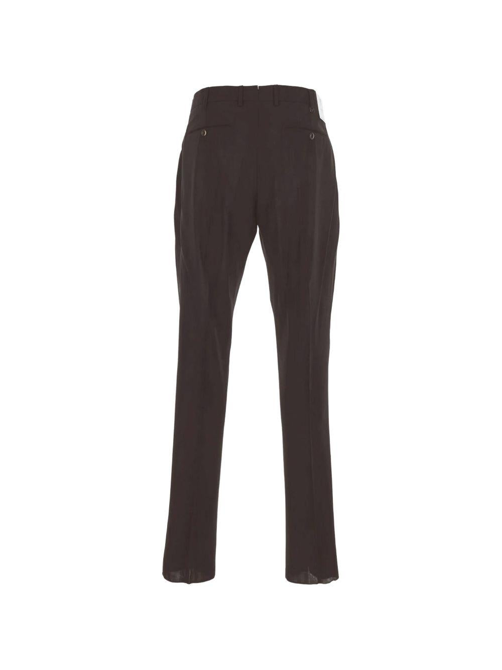 Pantaloni sartoriali marrone scuro<BR/> 