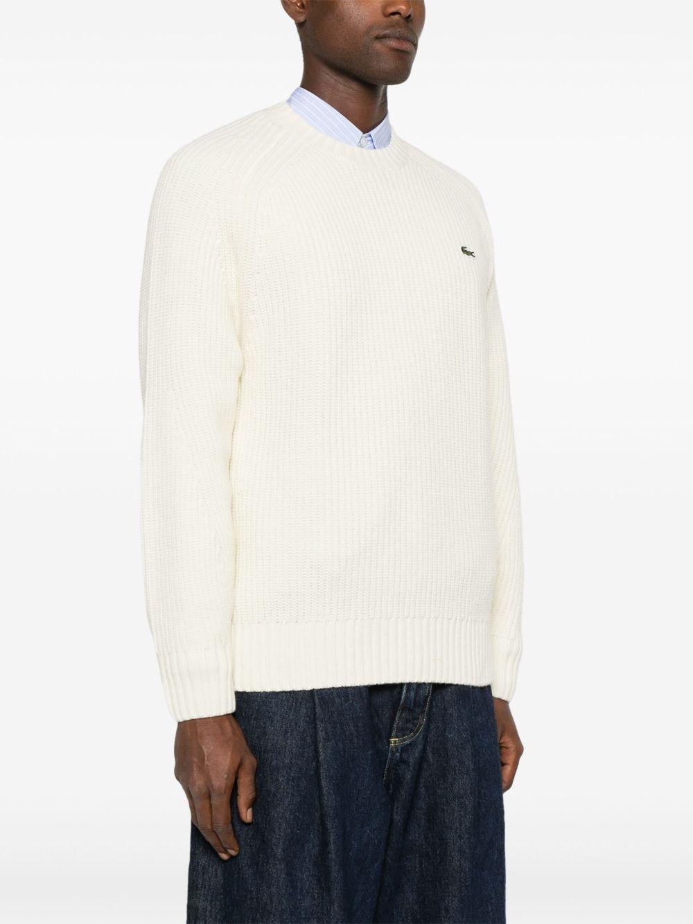 Maglione con ricamo écru 