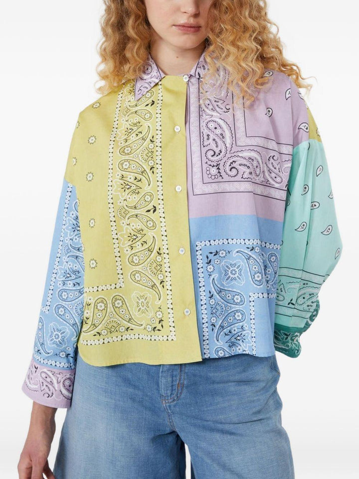 Camicia crop Lampone 