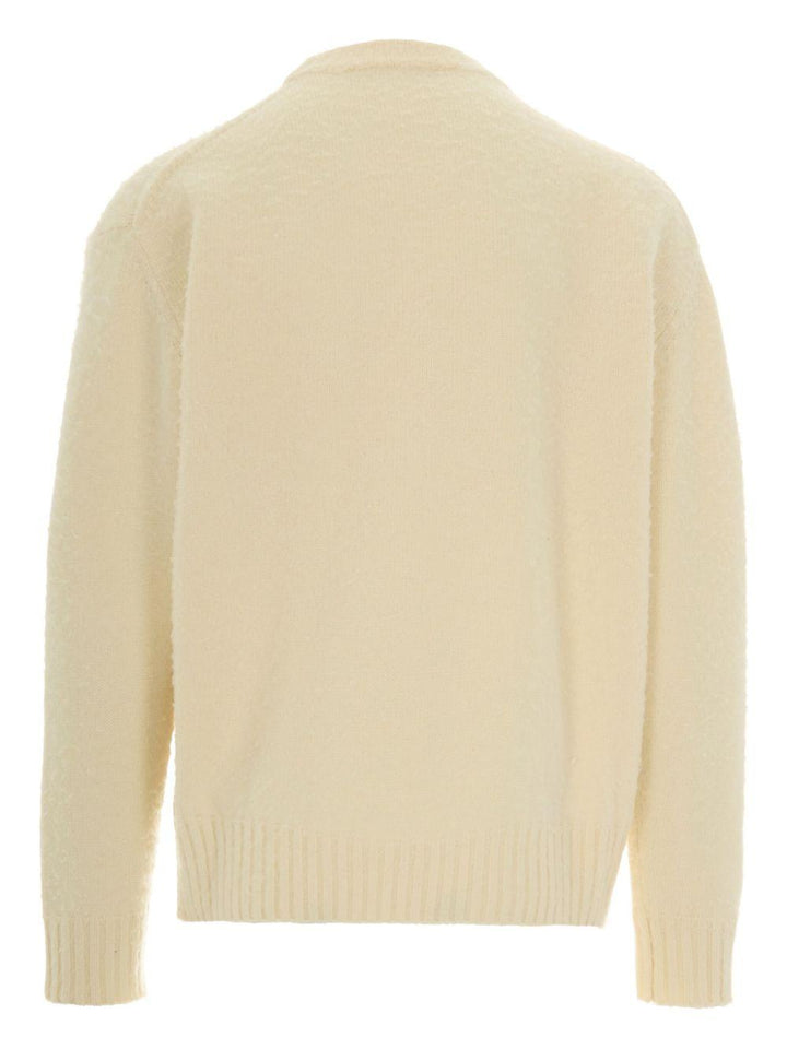Maglione avorio girocollo Patch Beyond 