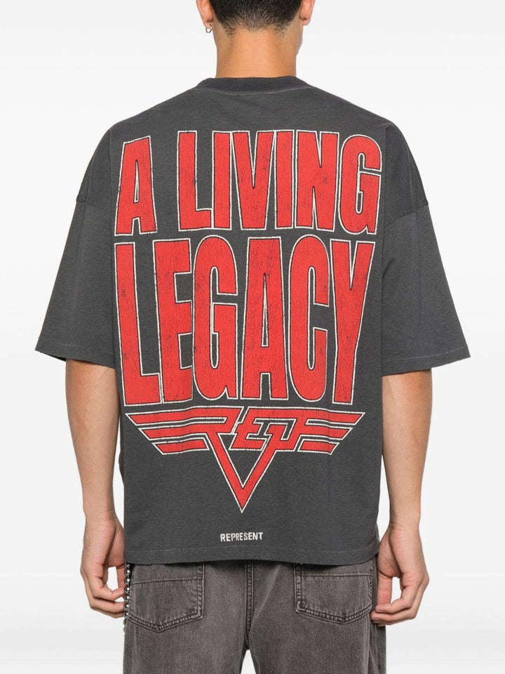 T-shirt con logo grigia 