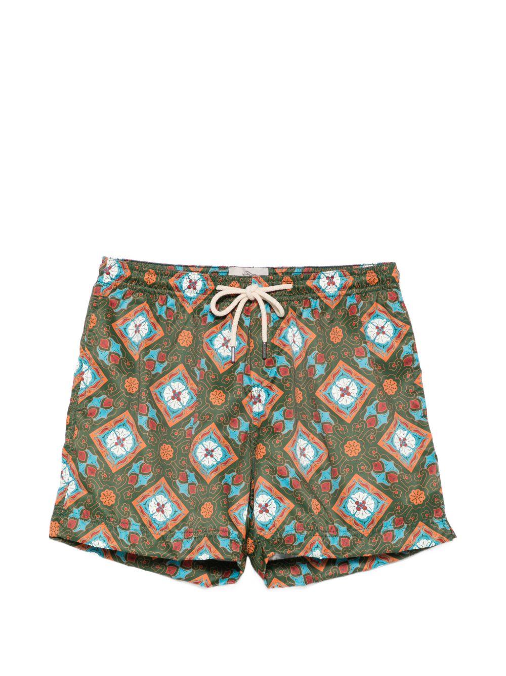 Costume da bagno verde con stampa 