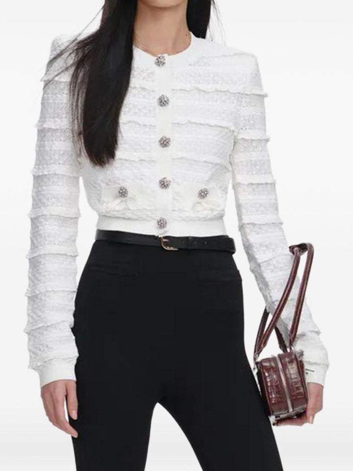 Cardigan con lavorazione 