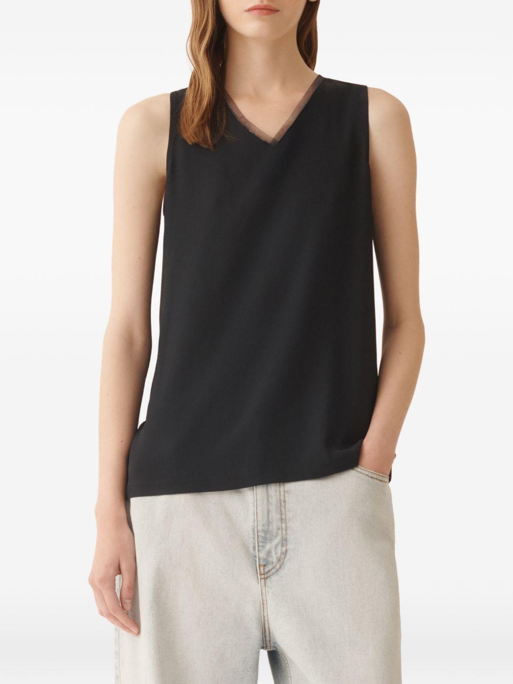 Top in satin 
