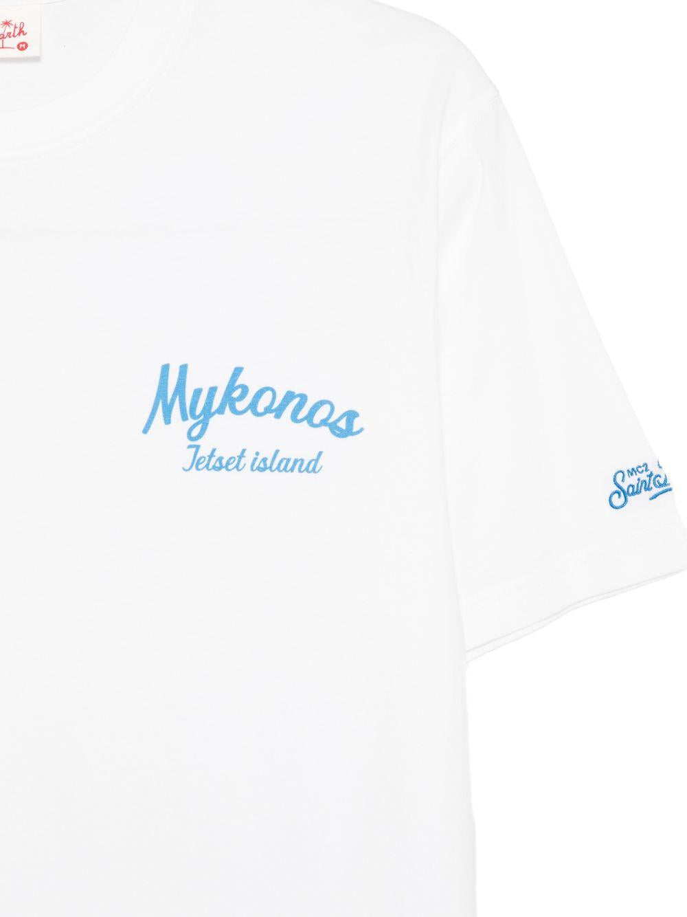 T-shirt bianca con stampa 