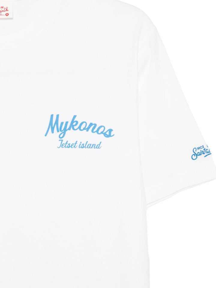 T-shirt bianca con stampa 