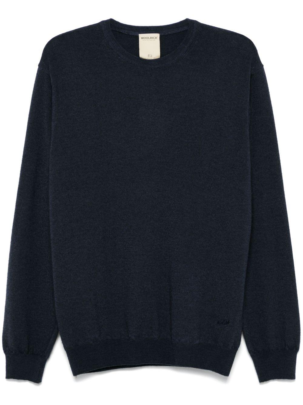 Maglione in lana blu scuro 