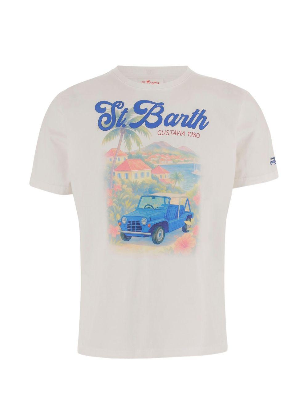 T-shirt bianca con stampa grafica 