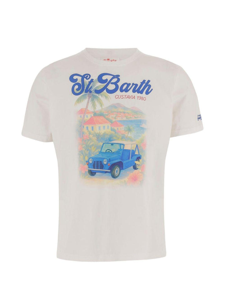 T-shirt bianca con stampa grafica 