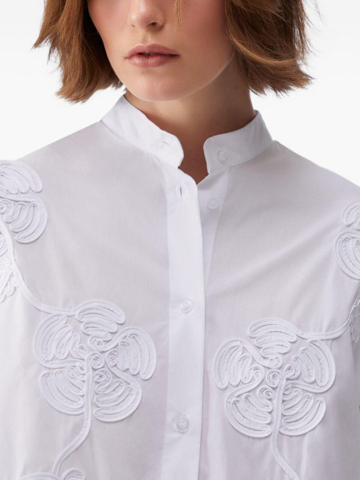 Camicia con colletto alla coreana 