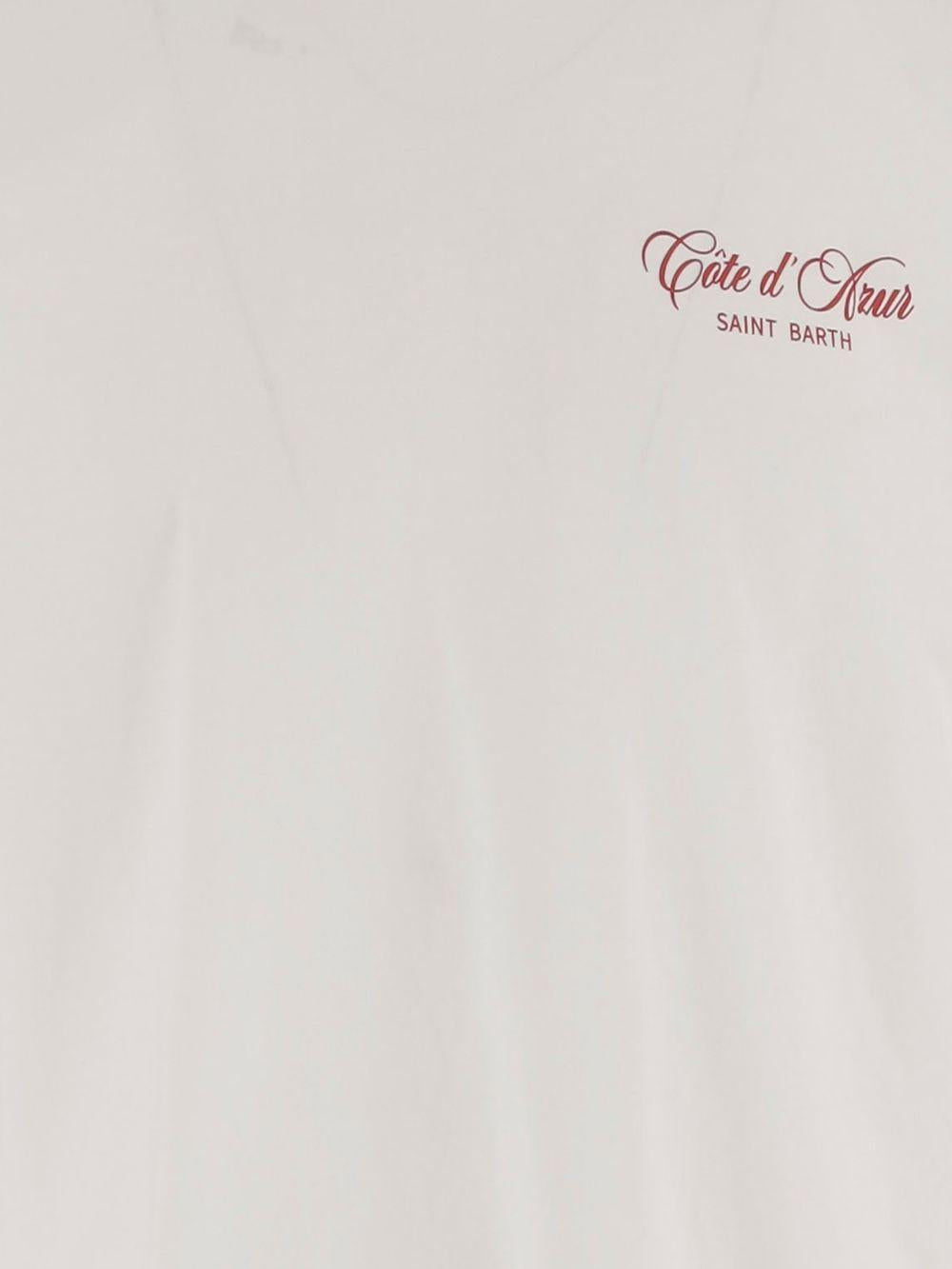T-shirt bianca con stampa 
