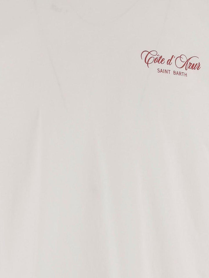T-shirt bianca con stampa 