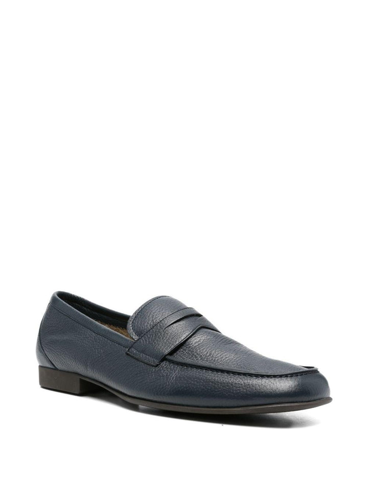 Mocassino blu navy in pelle 