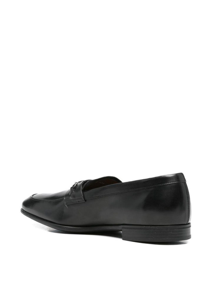 Mocassino nero in pelle 