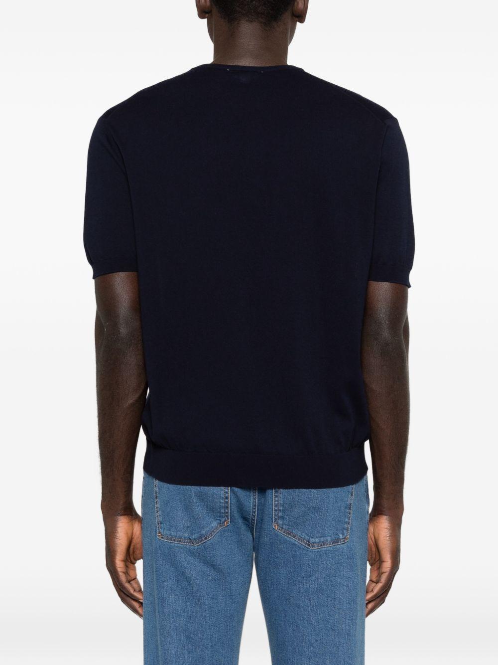 T-shirt blu girocollo 