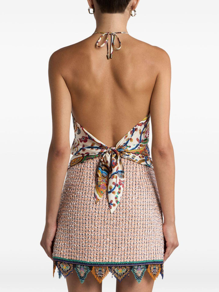 Blusa con stampa paisley 
