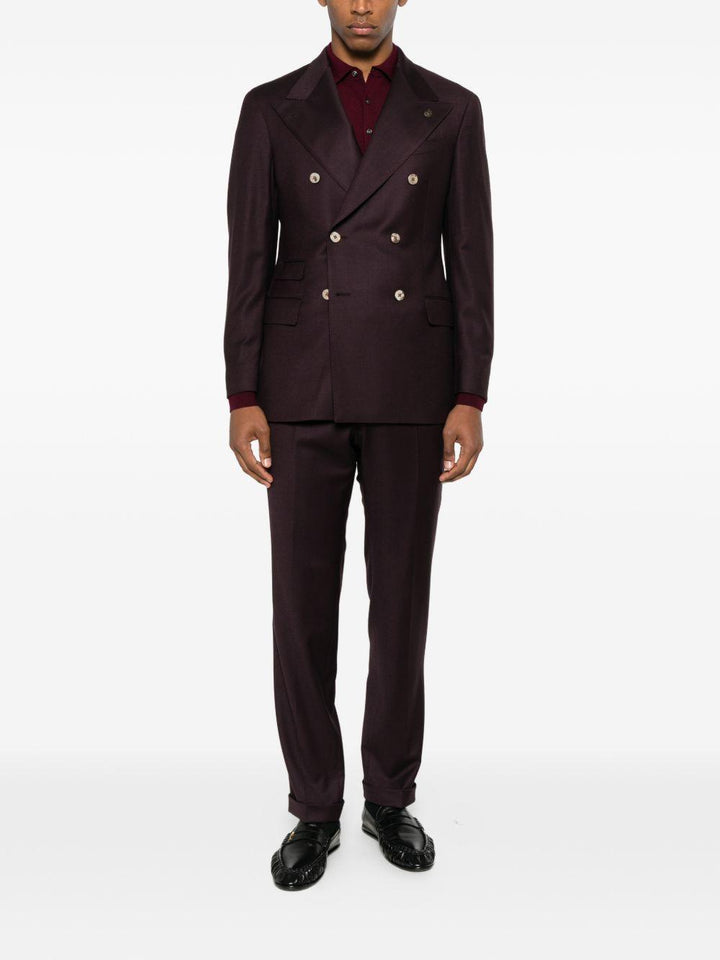 Completo in lana rosso/bordeaux 