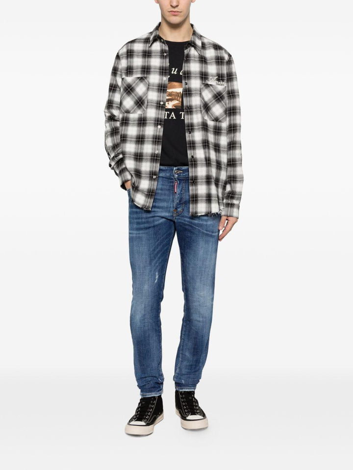 Jeans blu navy con cinque tasche 